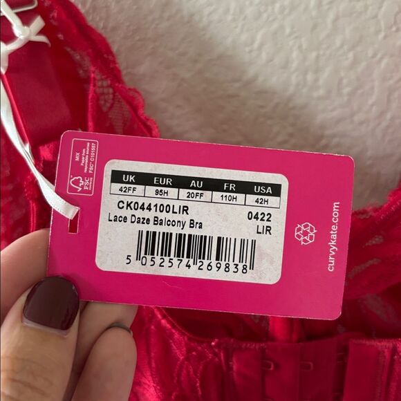 CURVY KATE Lace Daze Balcony Bra sz 42H Nwt - Picture 6 of 6